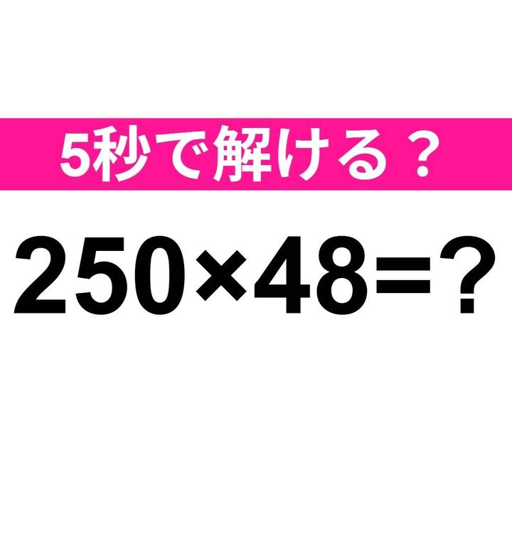 250×48＝？