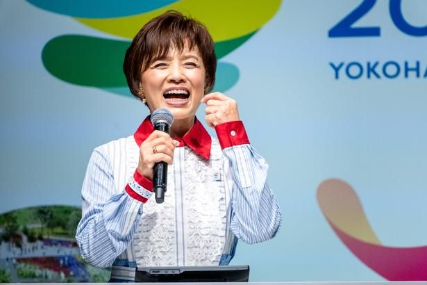 榊原郁恵さんは、自身の野菜作りの経験から「ファーム・アンド・フード・ビレッジ」での魅力をプレゼン
