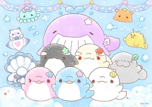 「ゆるいるか」の海の妖精たちが大集合。スタンプラリーの描き下ろし壁紙にも注目