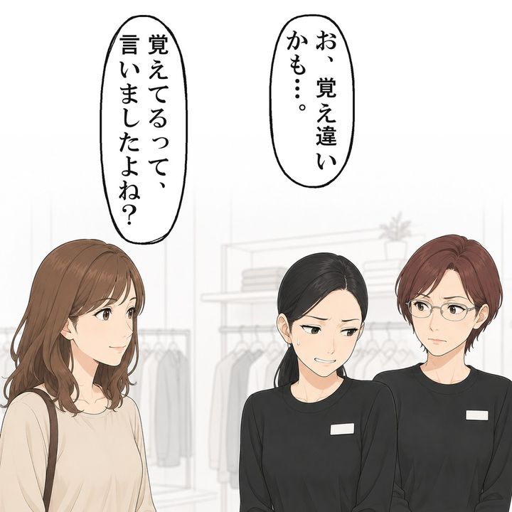 自分の言葉を返された店員は、何も言えなくなりました