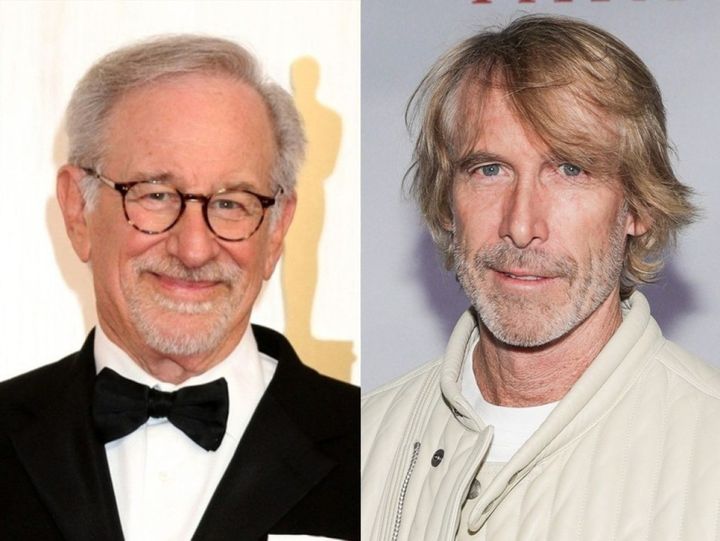 （左から）スティーヴン・スピルバーグ、マイケル・ベイ （C）AFLO width=
