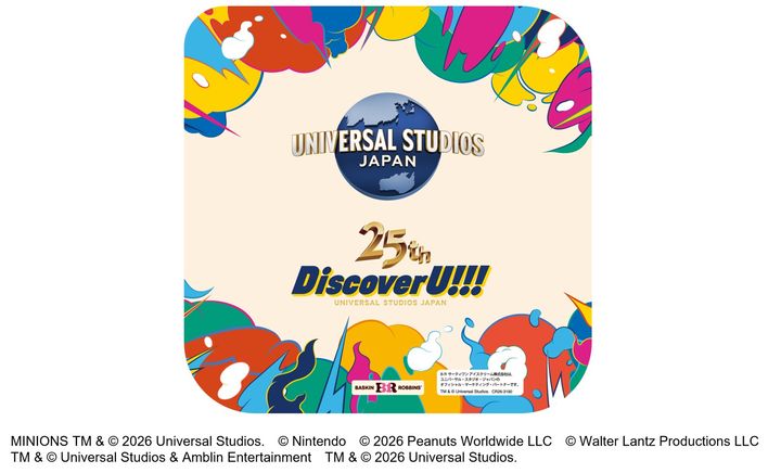 USJ25周年デザインのケーキ台紙