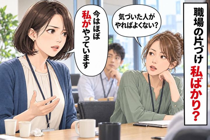 「気づいた人がやればよくない？」職場の片づけが私の仕事に！黙って続けるのをやめた日の話