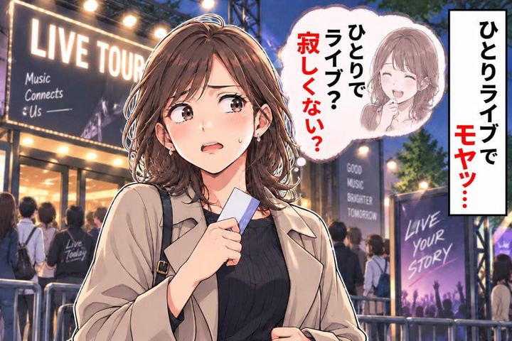 「ひとりでライブ？寂しくない？」友人のひと言にモヤッとした私→終演後、変わった気持ち