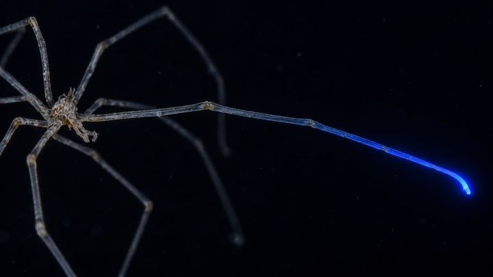 ウミグモの光は、脚のどこで生まれていたのか？
