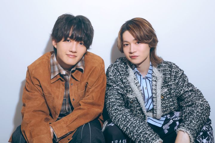 （左から）B＆ZAI・稲葉通陽、今野大輝 クランクイン！ 写真：米玉利朋子（G.P. FLAG inc） width=