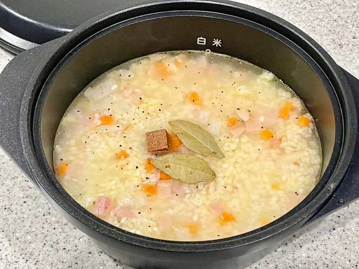 むきグリーンピースとハムの本格炊き込みピラフ