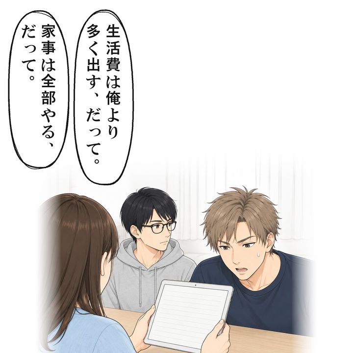 彼のメモには、今の彼女と別れない理由という題がありました