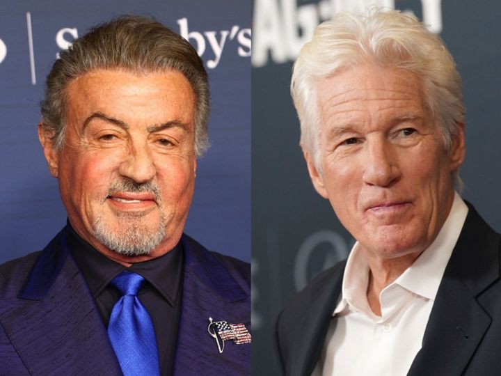 （左から）シルヴェスター・スタローン、リチャード・ギア （C）AFLO width=