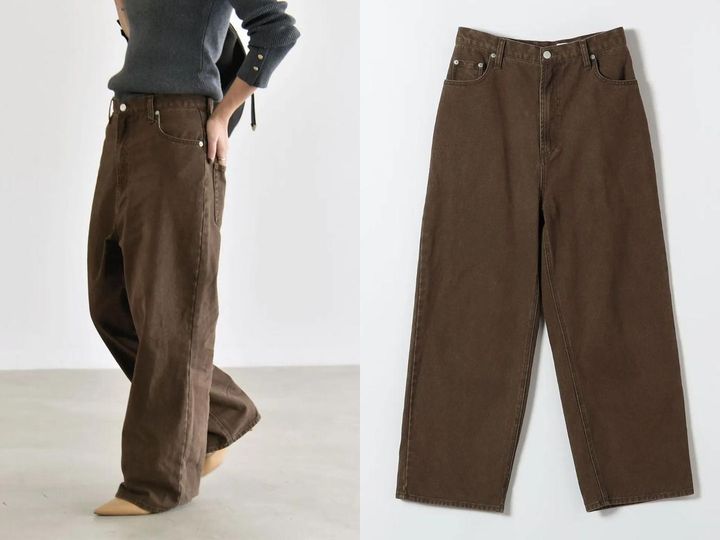 画像: 「ハイライズ ルーズ ワイド デニム パンツ」￥12,650 出典：カランシエル