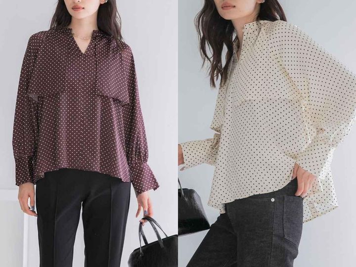 画像: 「ケープドットブラウス」各￥13,750 出典：アーバンリサーチ ロッソ