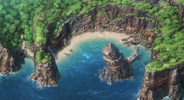 豊かな自然あふれる離島、采岐島 [c]阿部暁子／集英社・『どこよりも遠い場所にいる君へ』製作委員会