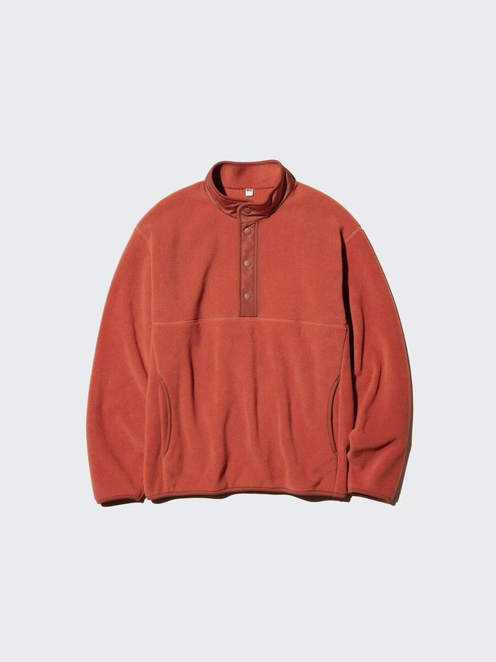 「フリースボタンナッププルオーバー」¥2,990
