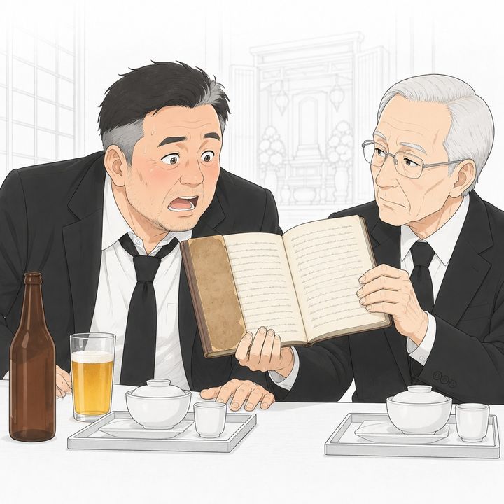 【漫画】「親父から1円ももらってない！」法事で遺産の前借りを迫った義兄。黙っていた義父が古いノートを開いた瞬間