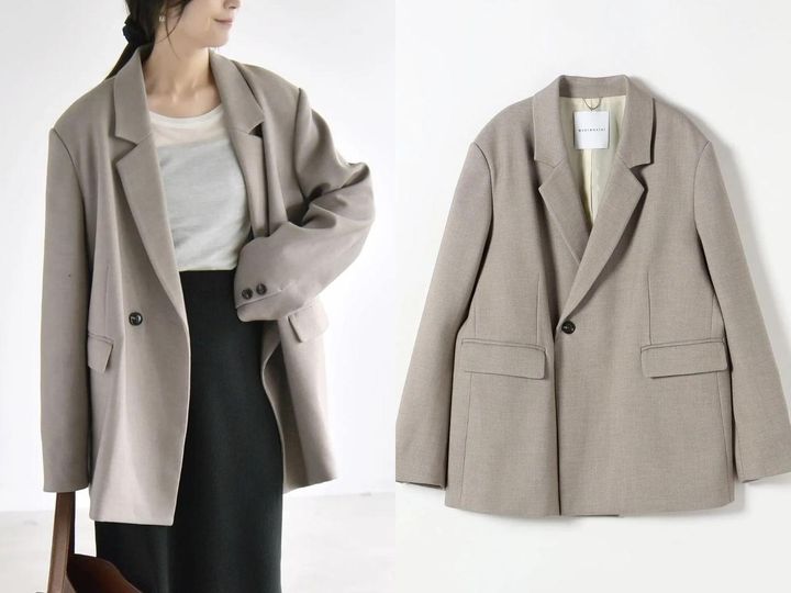 画像: 「テーラード ビッグ ジャケット コート」￥20,900 出典：カランシエル