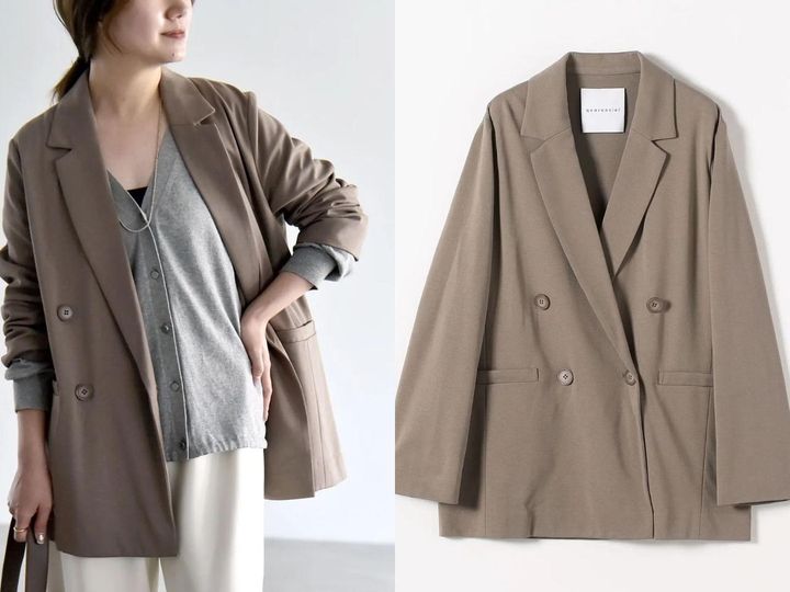 画像: 「ポンチ ダブルブレスト テーラード カット ジャケット」￥16,500 出典：カランシエル