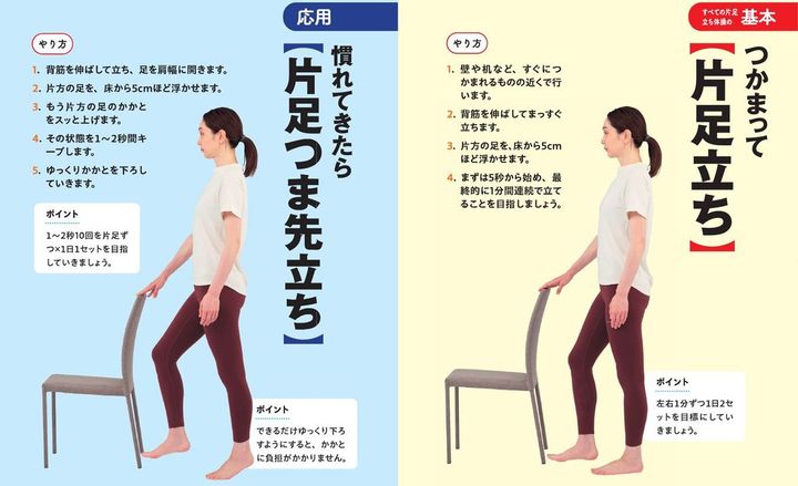 ウォーキングより効く「片足体操」のやり方（実例）