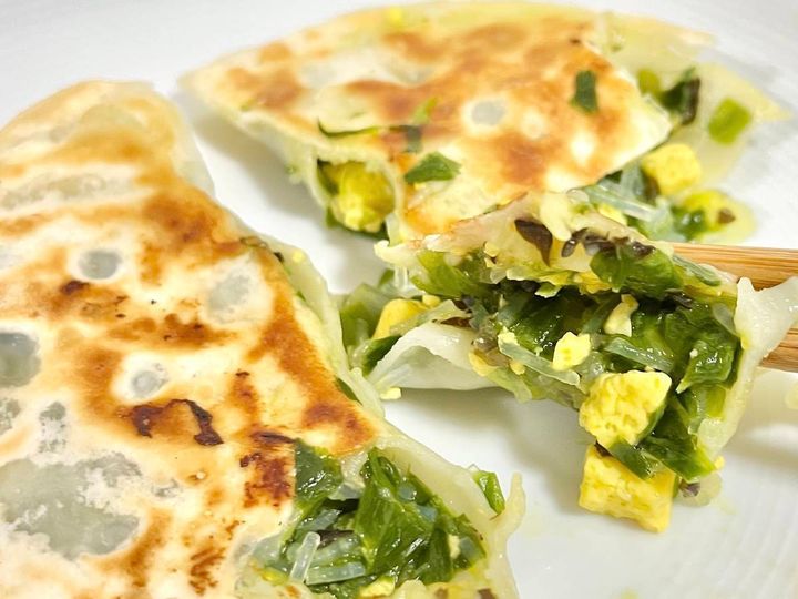 業務スーパー：たまご入りニラの包み焼き