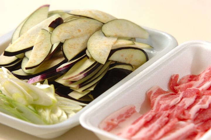 ゴマ香る豚肉とナスのつけうどん(3時間下準備あり)の下準備2