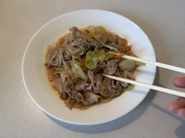 全体を混ぜて中華炒め風に仕上げる