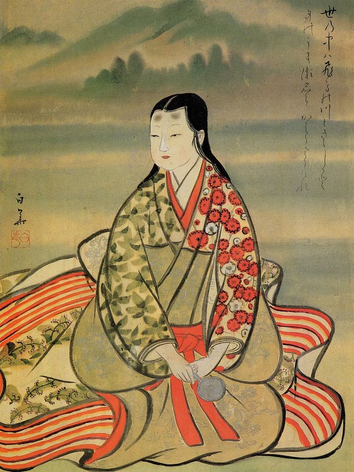 鈴木白華画「築山殿（関口義広の女、徳川家康の正室）の肖像画」