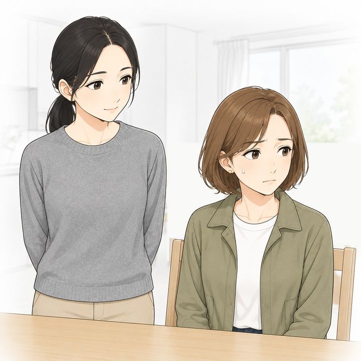 【漫画】「お菓子あるから2時間預かって」今月4回目、役員会だと息子を置いていくママ友。2時間後のお茶で笑顔が消えた