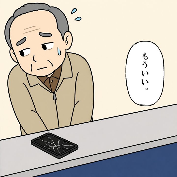 男性は小さな声で話を打ち切り帰っていきます