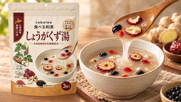 北海道発ウェルネスブランド「Labatee」が「Labatee 食べる和漢 しょうがくず湯」発売