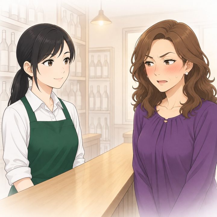 【漫画】「6000円のと、タダで替えて！」ワインを不良品扱いし倍の品をねだる女性客。私の問いかけで、顔が真っ赤に