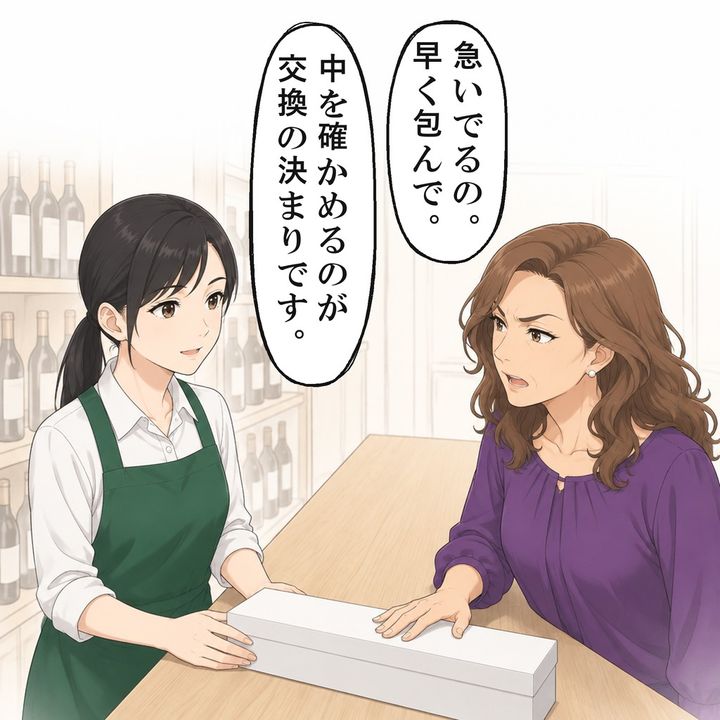 交換の前に、私は箱の中を確かめることにしました
