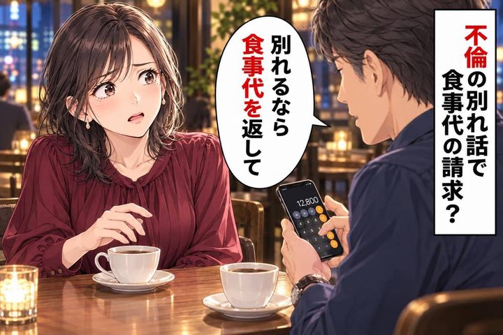「別れるなら食事代を返して」不倫相手がスマホで計算し始めた。引き止める言葉を待っていた私の心が冷めた夜