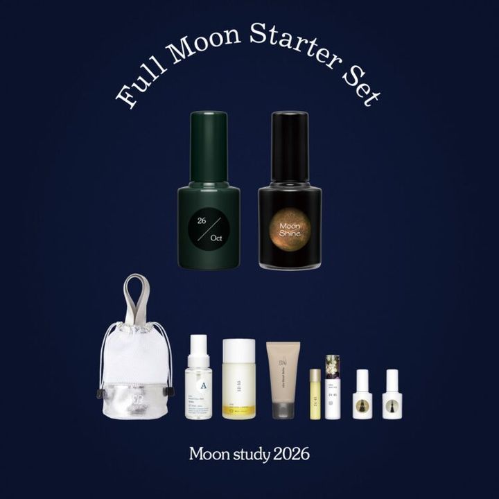 uka Moon study 26/Octとトップコート、ケア製品、メッシュ巾着のセット