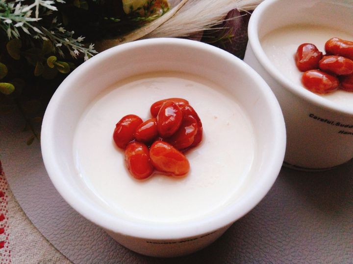 混ぜて冷やすだけ。簡単に杏仁豆腐