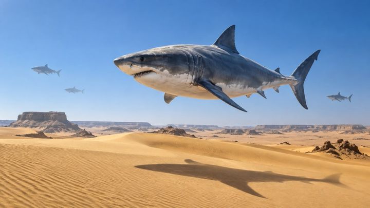 エジプトの砂漠に「サメの墓場」を発見、白亜紀の消えた海の跡