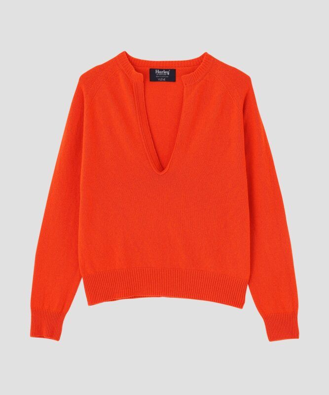 ORANGEのスキッパーニットプルオーバー