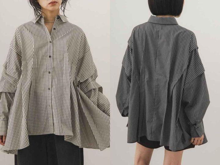 画像: 「ランダムタックチェックシャツ」各￥7,700 出典：KBF