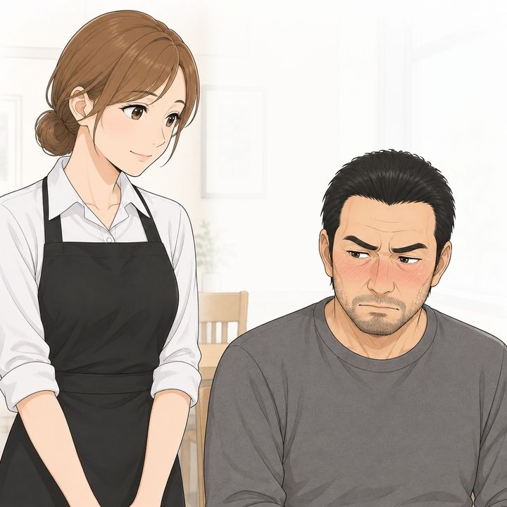 【漫画】「代金はタダにしろ！」完食してから髪の毛が入っていたと騒ぐ男性客。私の一言で客席に笑いが漏れた瞬間