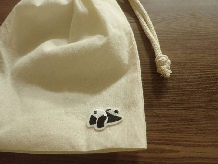 ダイソー：シールワッペン(3個、パンダ)