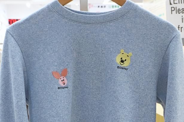 新しくテンプレートに加わった「くまのプーさん」の刺しゅう(1カ所1000円)は全7種類！シンプルな線画デザインに加え、プーさんとピグレットはカラーバージョンも