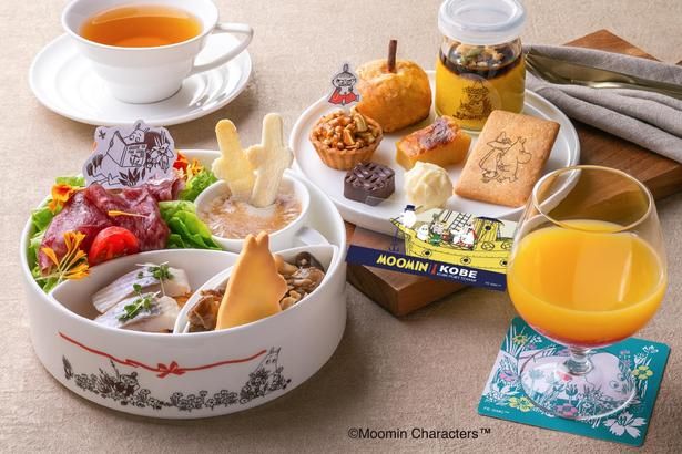  神戸メリケンパークオリエンタルホテルの【1日10食限定】VIEW CAFE コラボレーション ムーミン アフタヌーンティーセット(6500円)