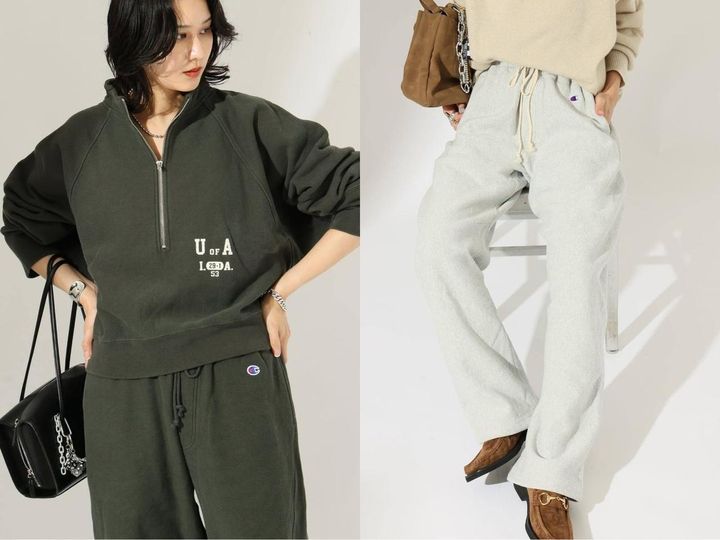 画像: 「別注RW 11.5oz HALF ZIP SWEAT」￥17,600、「別注RW 11.5oz SWEAT PANTS」￥16,500ともに【チャンピオン フォー JS】※2026年10月中旬発売予定 出典：ジャーナル スタンダード