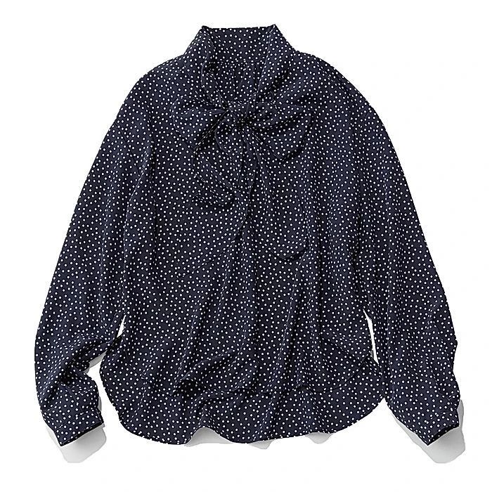 M7days エレガントドット柄ボウタイブラウス￥17600／Marisol（M7days）