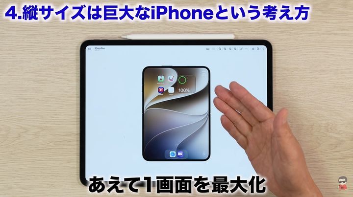 縦向きでは巨大な1画面として没入できる