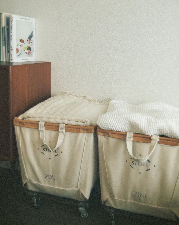 STEELE CANVAS BASKETのキャリーボックス（スタイリスト 石上美津江さん）