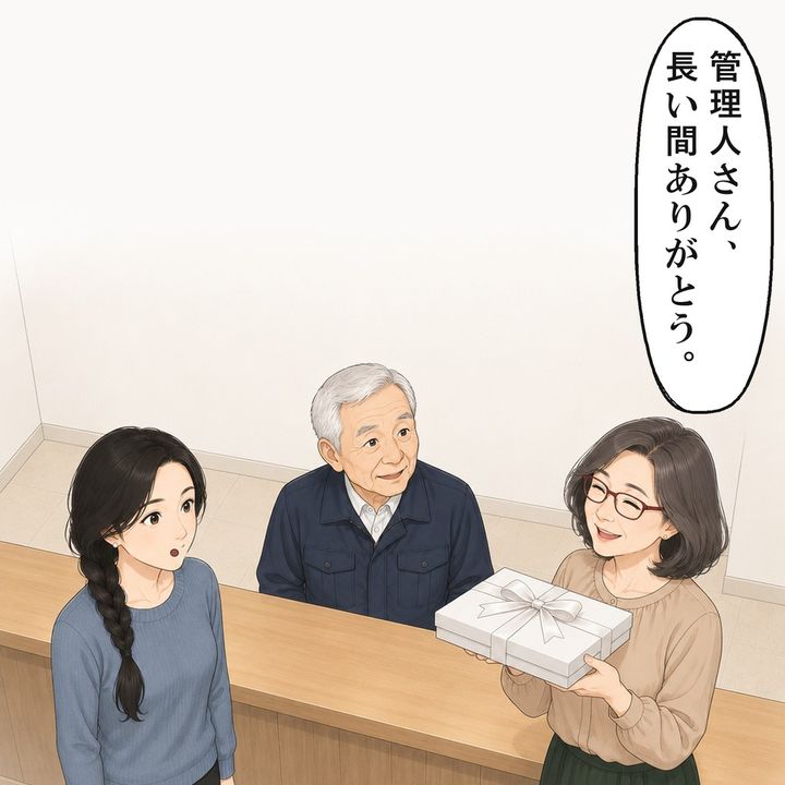 最後の日、奥さんは私が用意した箱を両手で持ち上げました