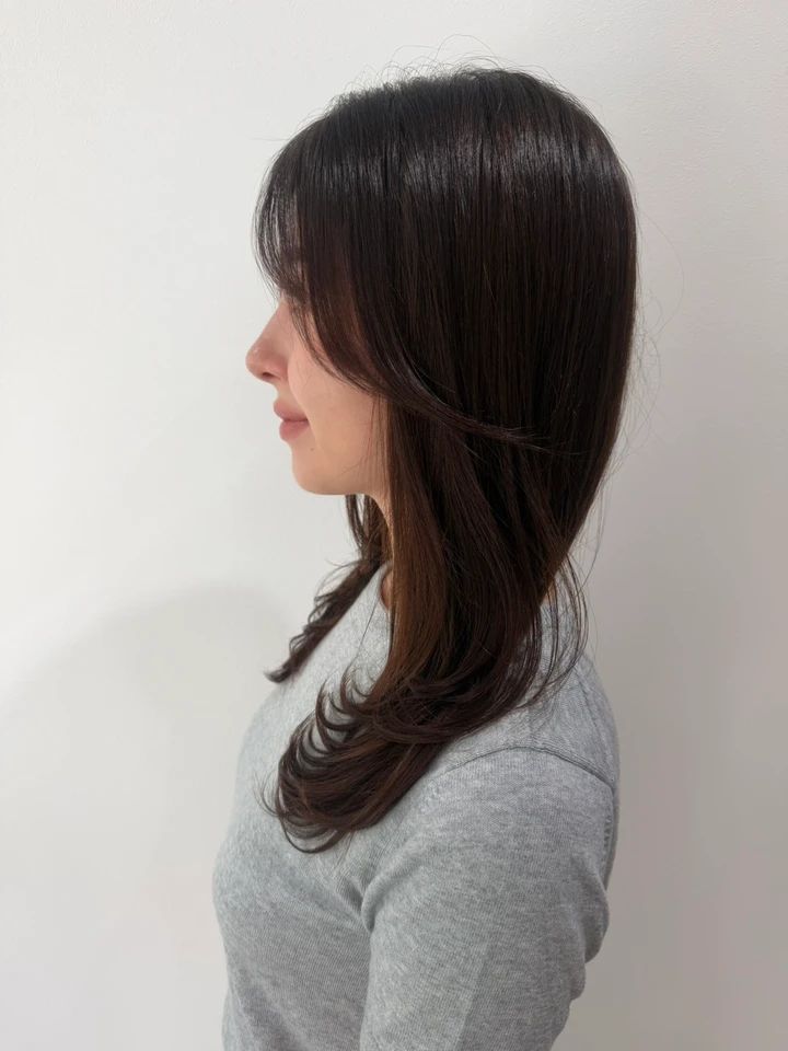 30代 髪型 ロングのサイド
