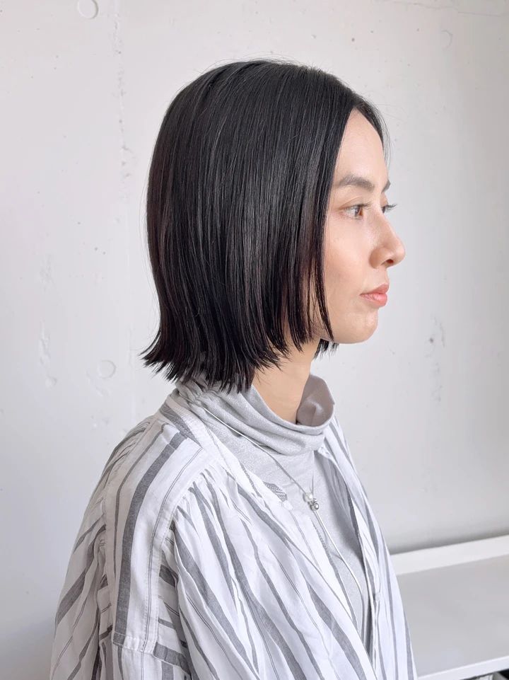 30代 髪型 ボブのサイド