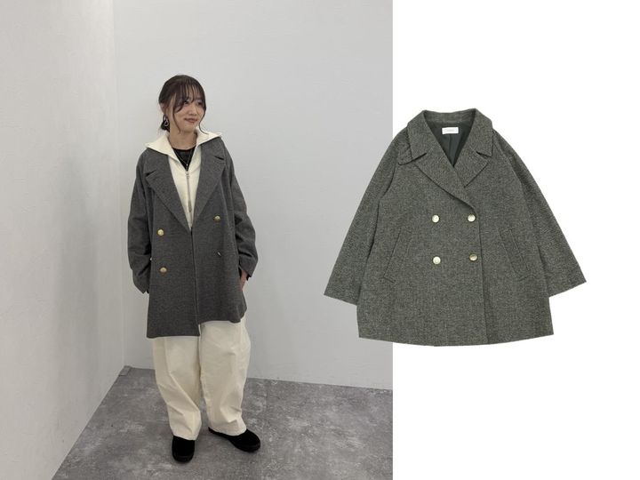 画像: 軽やか2WAYミドルコート（グレー）¥12,980 ◾️軽量 ◾️2WAYストレッチ ◾️保温 出典：グローバルワーク