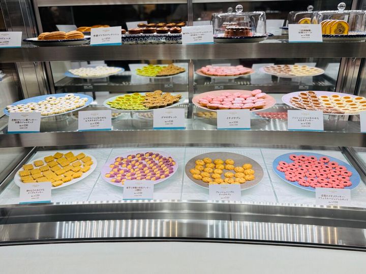 アトリエうかいカフェの店内でのみ食べられる単品購入のクッキーは全9種類