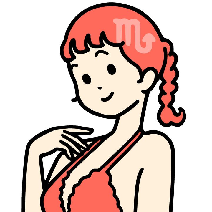 蠍座モチーフの女の子イラスト